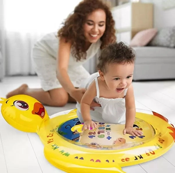 Inflatable Baby Duck Shape Pad Water Play Game Paddling Mat